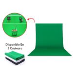 Fond En Tissu Pour Studio 3x6m ( Disponible en Vert / Noir / Blanc )