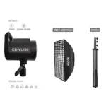 Kit Eclairage Studio CB-VL100 Avec Godox 60x90cm ( 100W / Bi-Color )