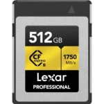CARTE MÉMOIRE LEXAR CFEXPRESS TYPE B 1750MB/S GOLD (512 GB)