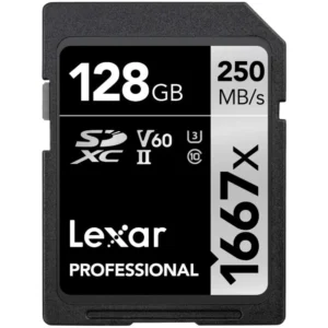 CARTE MÉMOIRE LEXAR SD1667X V60 SILVER 128GB