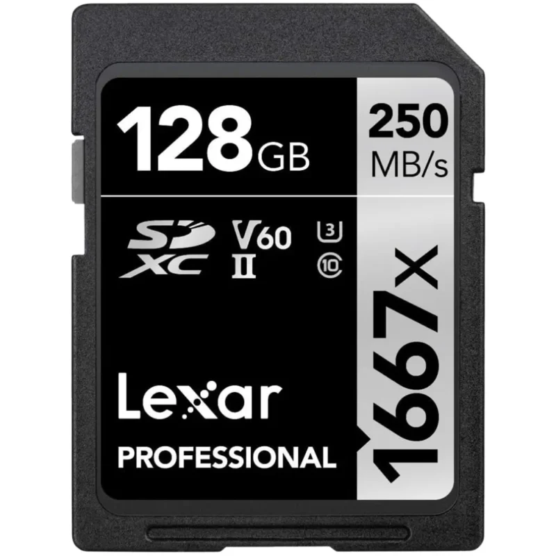 CARTE MÉMOIRE LEXAR SD1667X V60 SILVER 128GB
