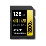CARTE MÉMOIRE LEXAR SD1800X V60 GOLD 128GB