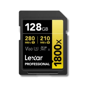 CARTE MÉMOIRE LEXAR SD1800X V60 GOLD 128GB