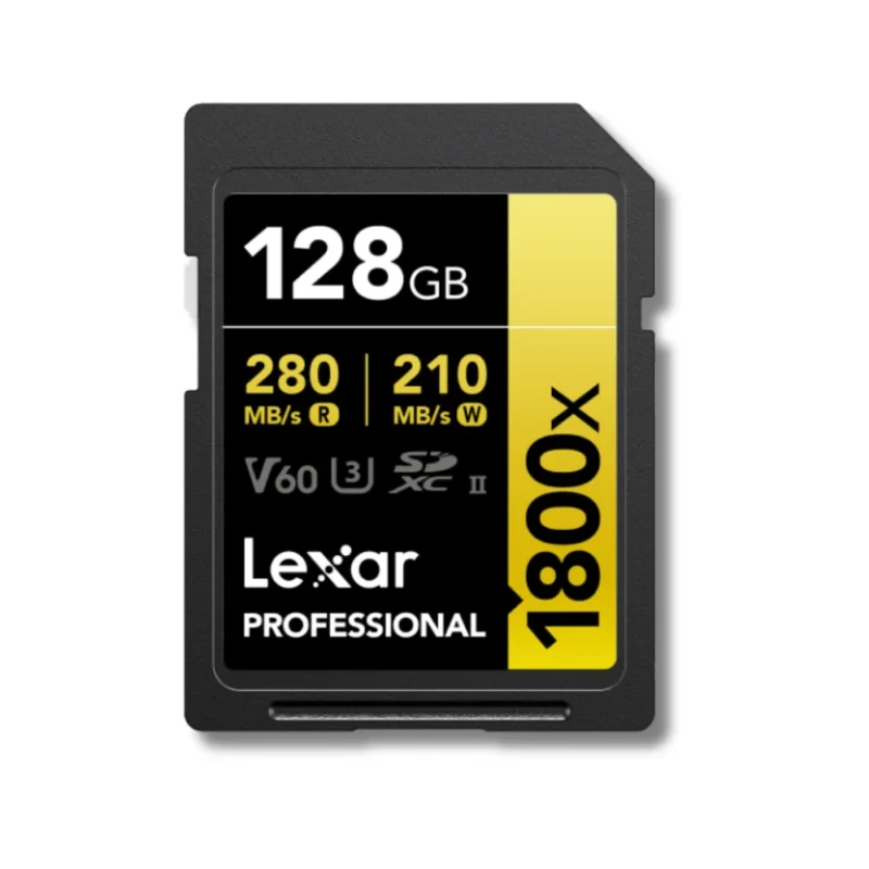 CARTE MÉMOIRE LEXAR SD1800X V60 GOLD 128GB