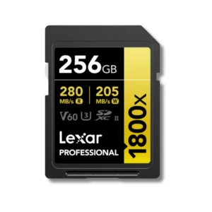 CARTE MÉMOIRE LEXAR SD1800X V60 GOLD 256GB