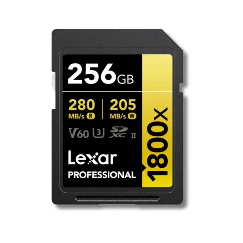 CARTE MÉMOIRE LEXAR SD1800X V60 GOLD 256GB