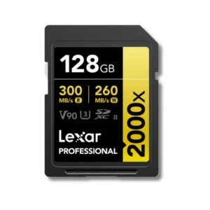 CARTE MÉMOIRE LEXAR SD2000X V90 4K GOLD 128GB