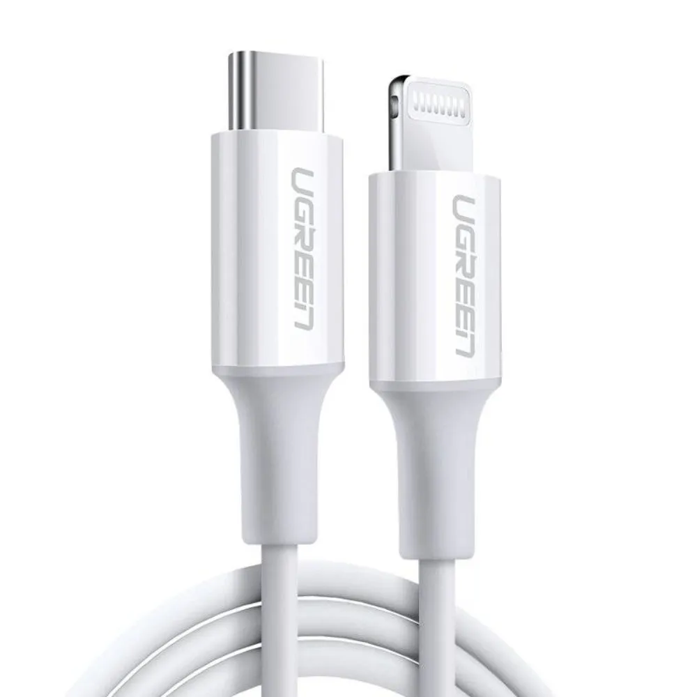 CABLE UGREEN 1M TYPE C TO LIGHTNING BLANC 10493 CABLE UGREEN 1M TYPE C TO LIGHTNING BLANC 10493