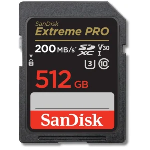 CARTE MEMOIRE SD EXTREME PRO 512GB 200MBS