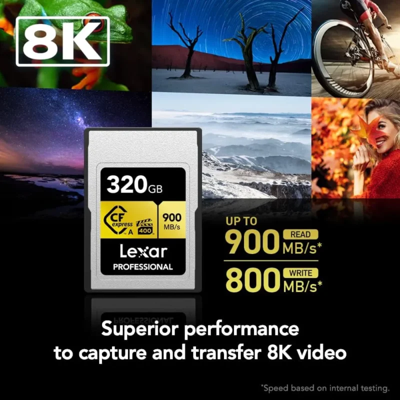 CARTE MÉMOIRE LEXAR CFE TYPE A GOLD 320GB 900MBS
