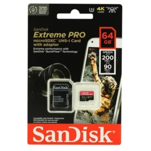 CARTE MEMOIRE SANDISK MICRO SD EXTREME PRO 64GB 200MB/S