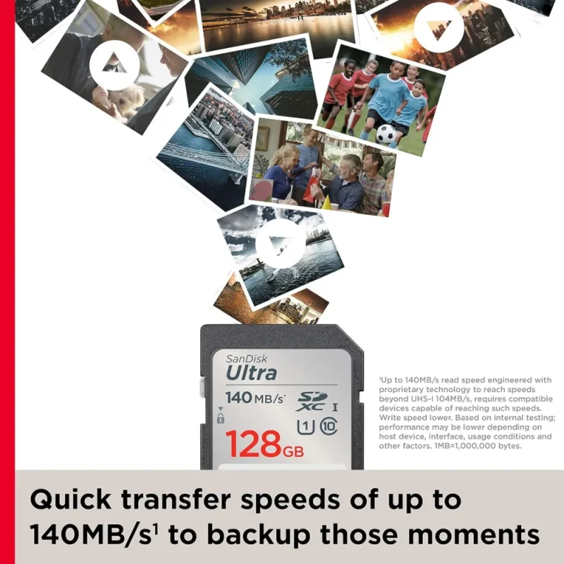 CARTE MEMOIRE SD ULTRA 128GB 140MB/S