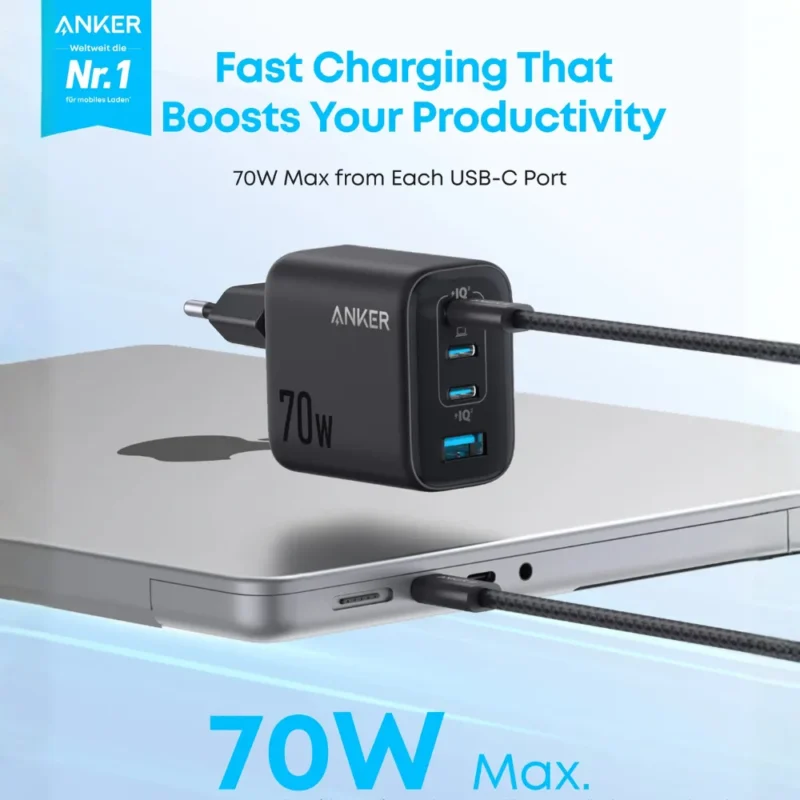 CHARGEUR ANKER ZOLO A121C 70W 4 PORT (JUSTE BOITIER)