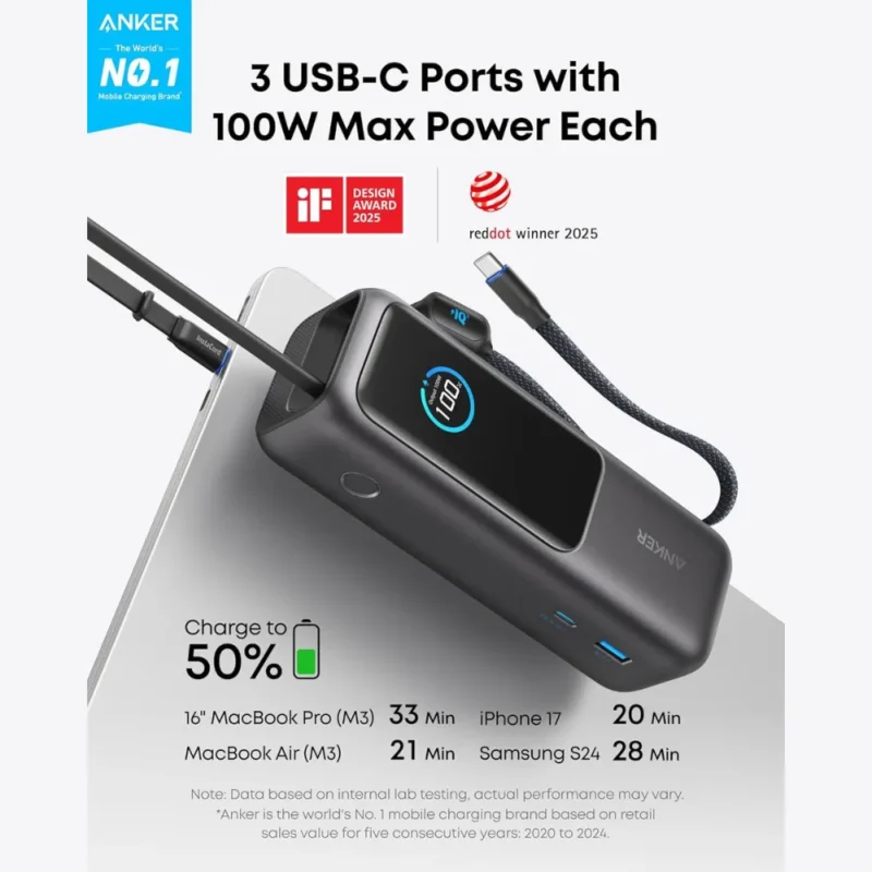 POWERBANK ANKER 165W 25000MAH