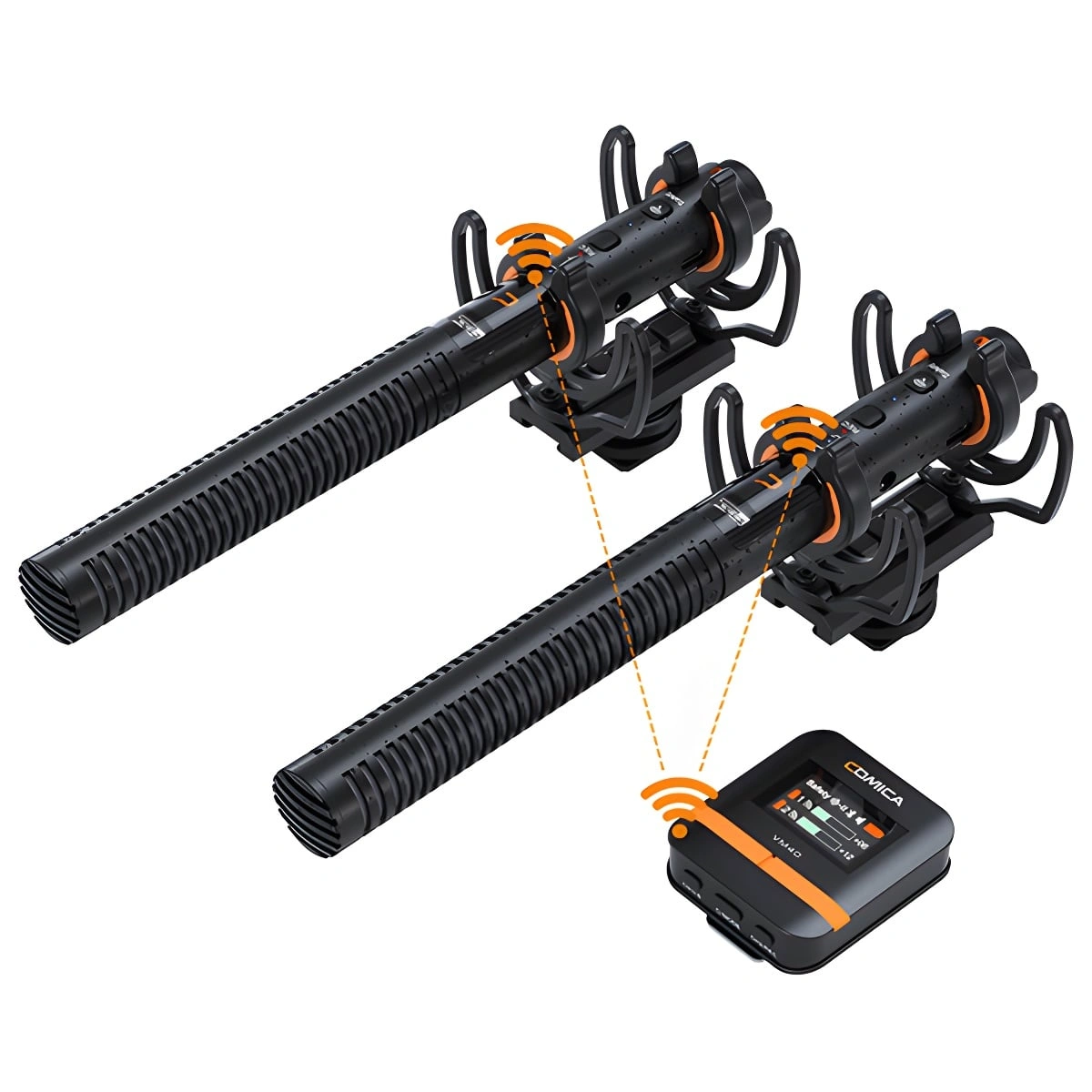 Microphone Shotgun (Boom) COMICA VM40 COMBO ( RX+TX+TX / Peut Utiliser En Sans-Fil Ou Filaire ) Microphone Shotgun (Boom) COMICA VM40 COMBO ( RX+TX+TX / Peut Utiliser En Sans-Fil Ou Filaire ) – Image 1